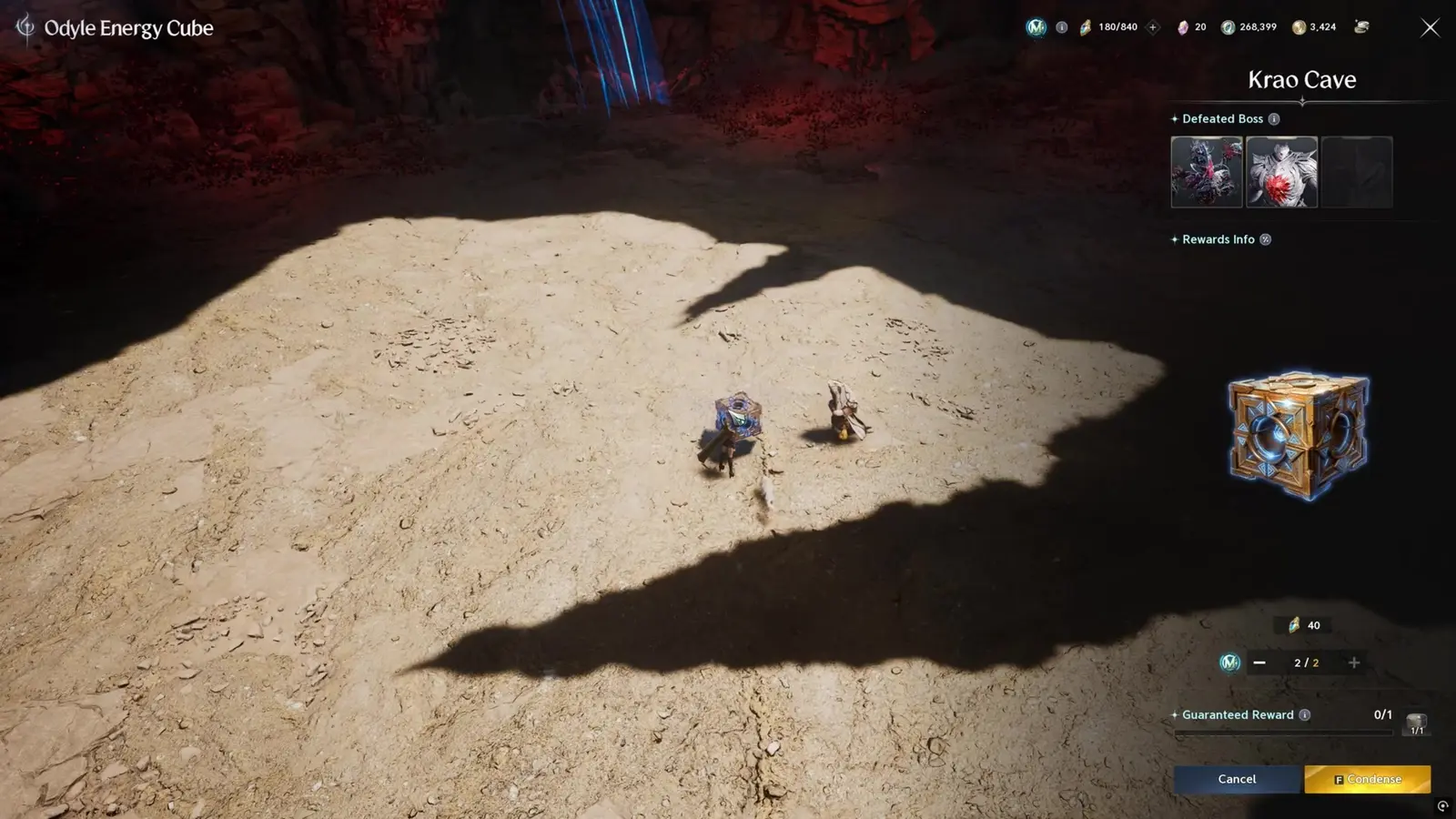 Recompensa da Krao Cave paga com Odyle Energy