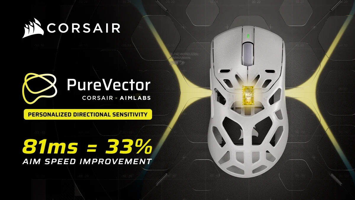 O Corsair SABRE v3 PRO PureVector e a calibração do Aimlabs