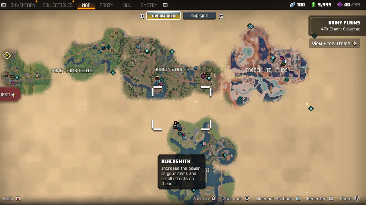 Mapa do mundo de Minecraft Dungeons II