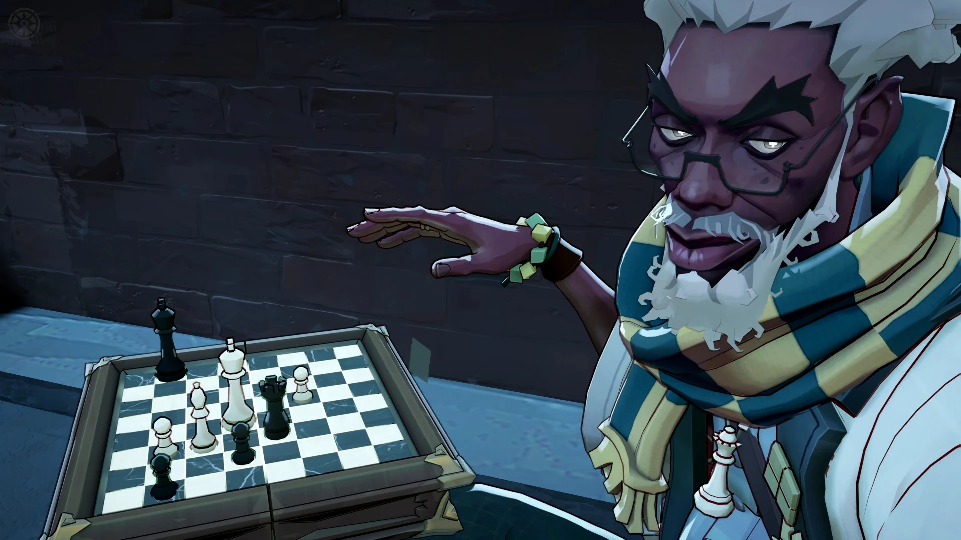 Solomon, o novo herói de Deadlock, com o seu tabuleiro de xadrez