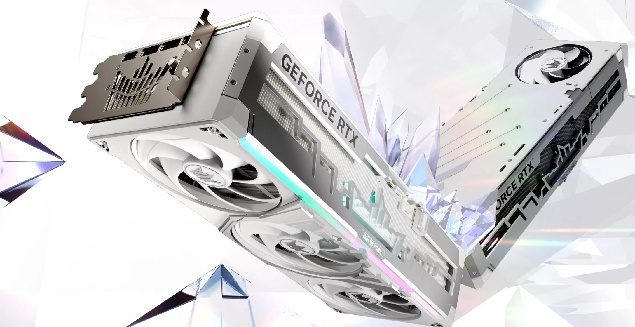GALAX RTX 5080 HOF Extreme branca com três ventoinhas