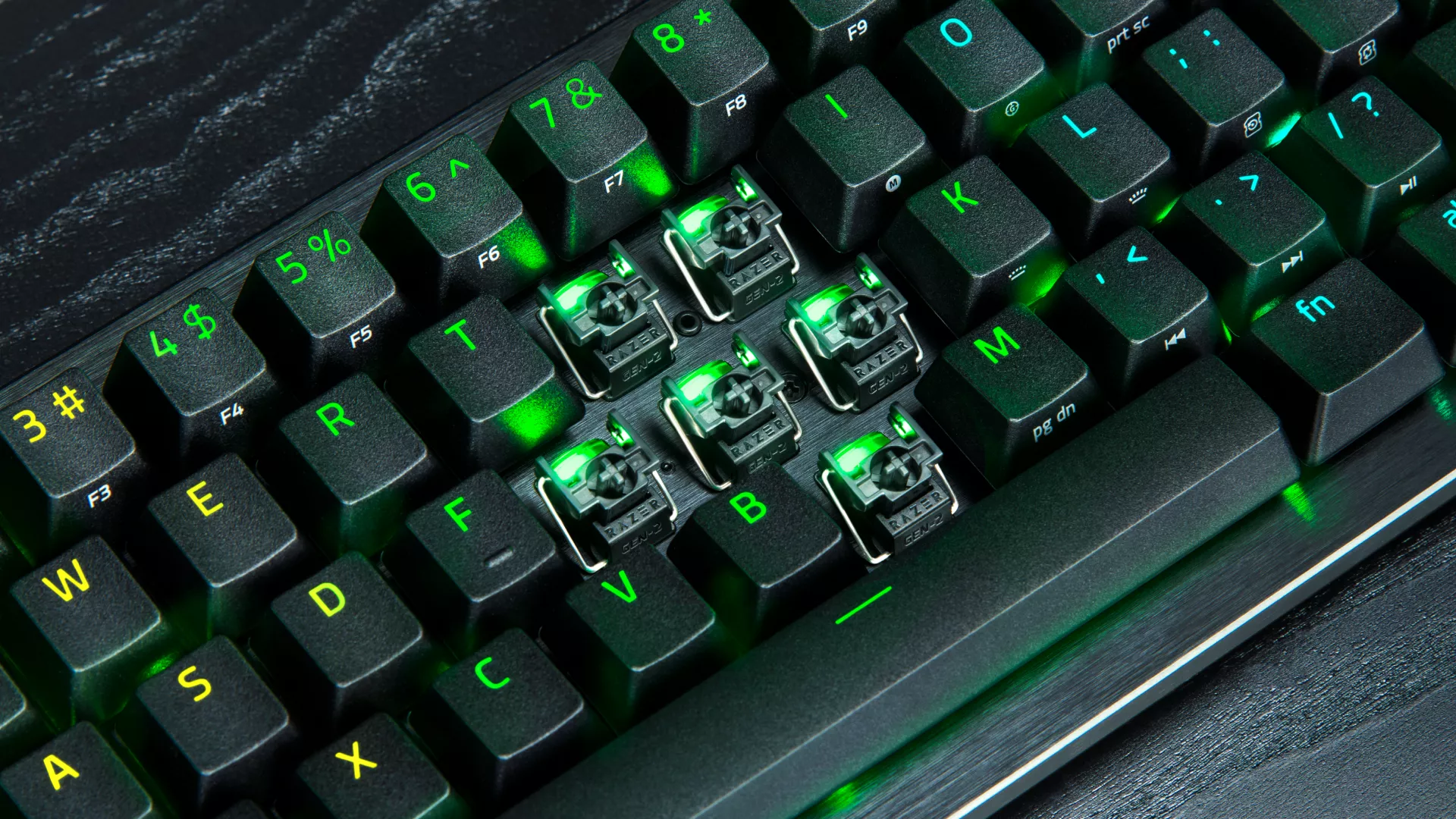 Interruptores ópticos analógicos da Razer