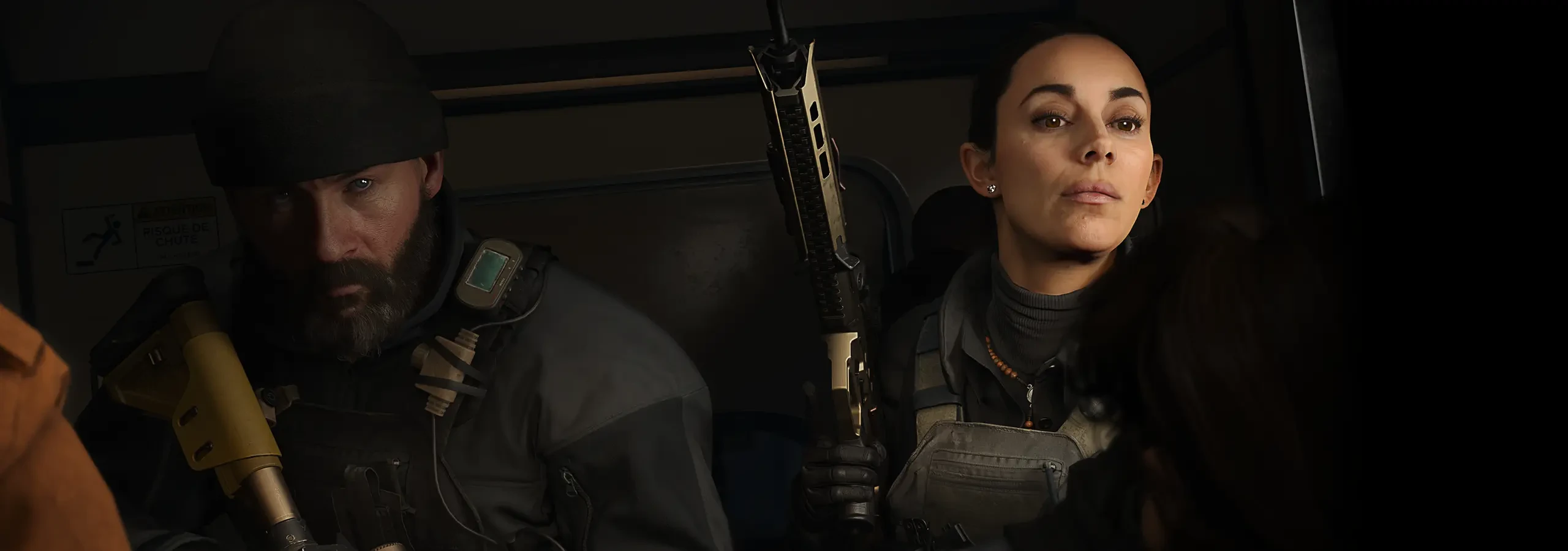 Price e Valeria Garza lado a lado, de armas na mão, na campanha de Modern Warfare 4