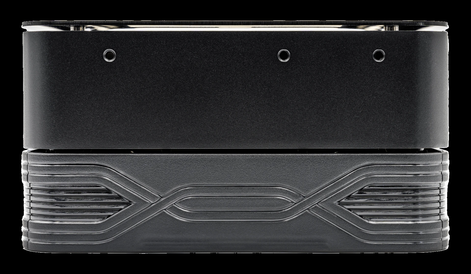 Vista lateral de uma RTX 5090 da Palit, com o dissipador grosso e as aletas visíveis