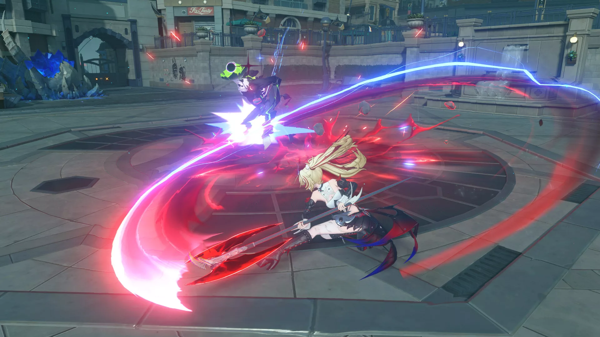 Combate entre Agents e inimigos em Zenless Zone Zero