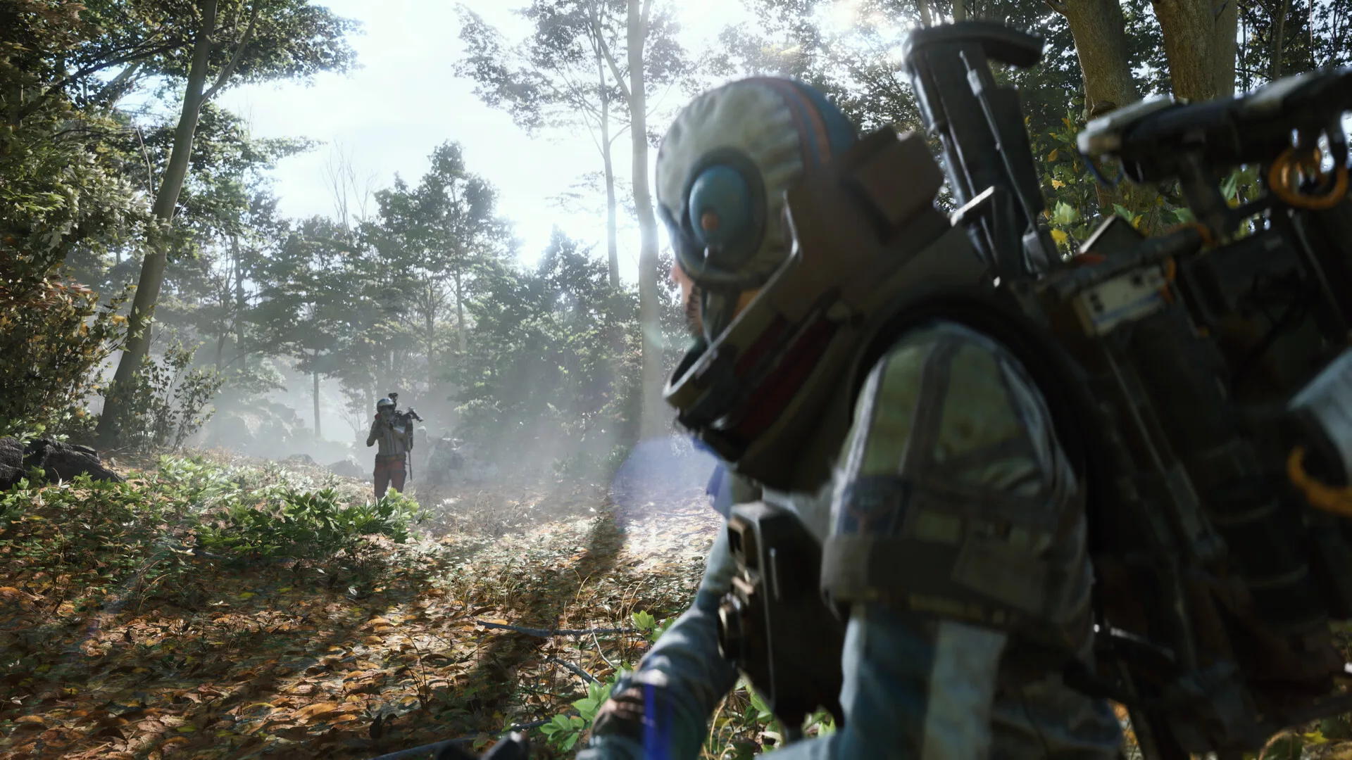 Um Raider vigia uma zona do mapa em ARC Raiders