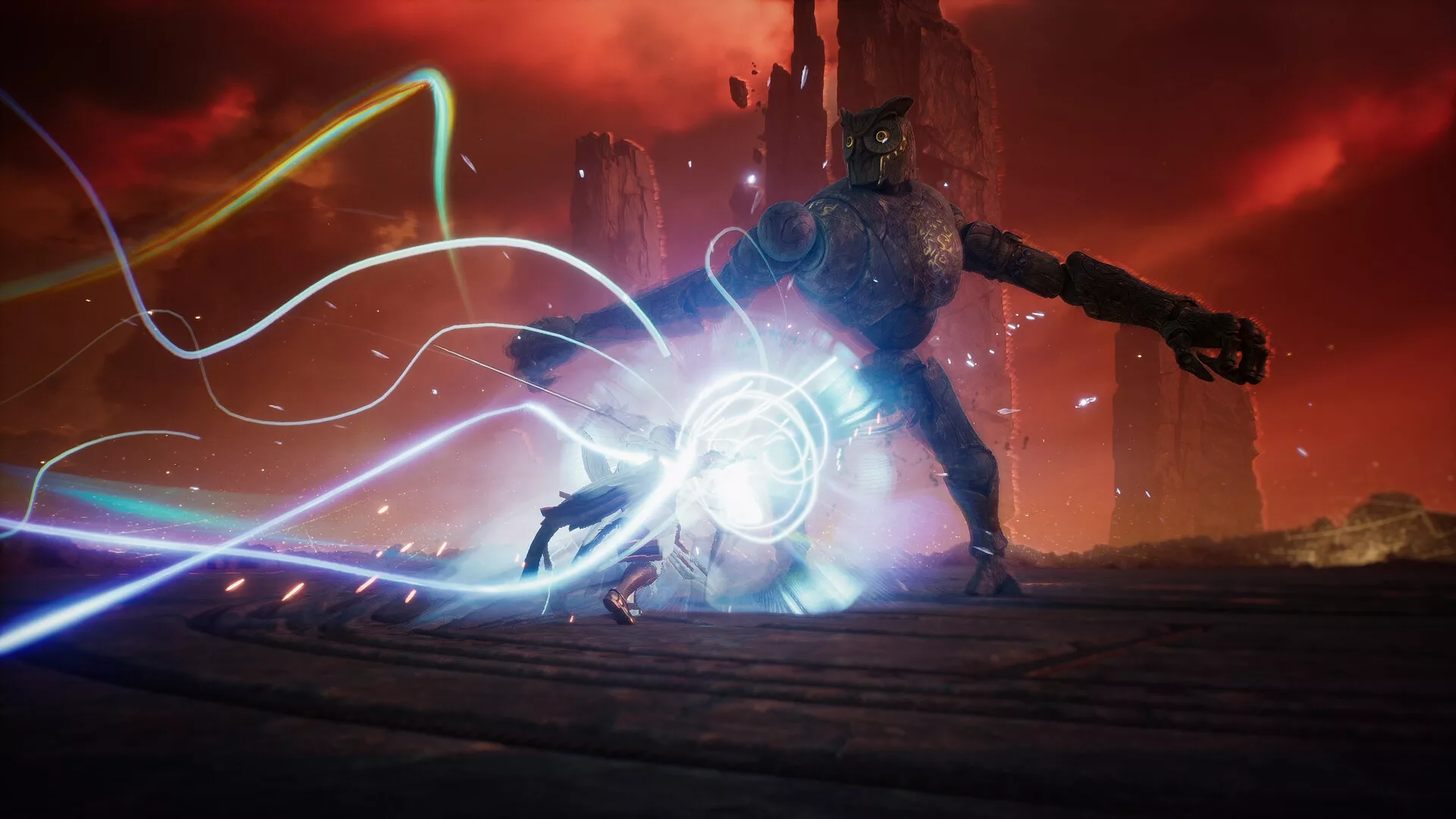 Combate contra um boss em AION 2