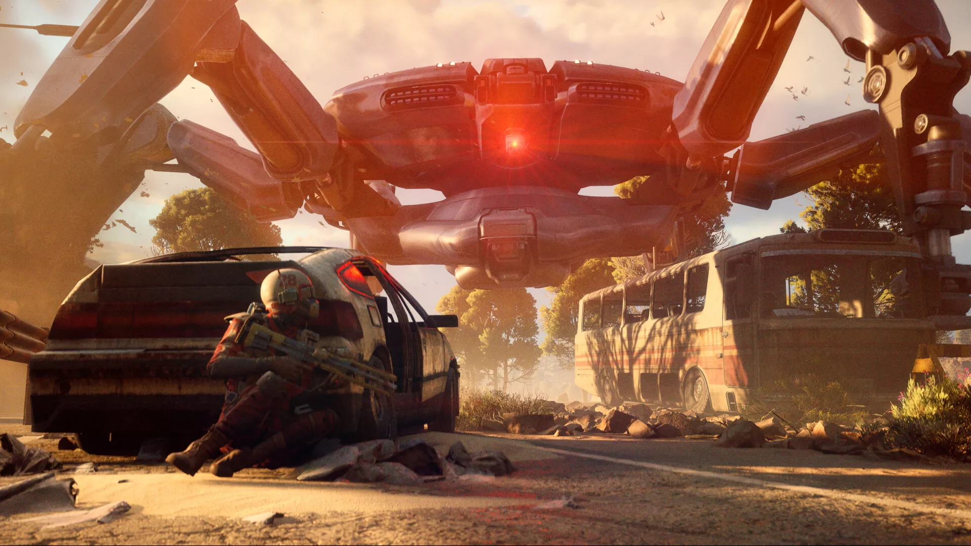 Raiders e uma ARC gigante em ARC Raiders